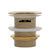 Dome Pop Short Bath Waste 40mm with Overflow and Pull-Out Basket, Brushed Brass (Gold)