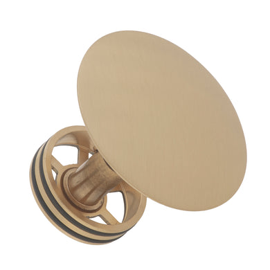 Dome Pop Short Bath Waste 40mm with Overflow and Pull-Out Basket, Brushed Brass (Gold)