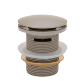 Dome Pop Short Bath Waste 40mm with Overflow and Pull-Out Basket, Brushed Nickel