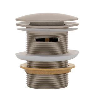 Dome Pop Short Bath Waste 40mm with Overflow and Pull-Out Basket, Brushed Nickel