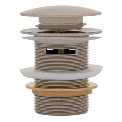 Dome Pop Short Bath Waste 40mm with Overflow and Pull-Out Basket, Brushed Nickel