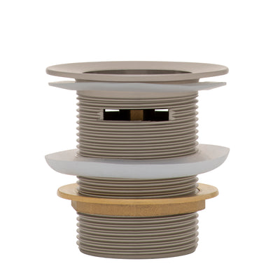 Dome Pop Short Bath Waste 40mm with Overflow and Pull-Out Basket, Brushed Nickel