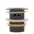 Dome Pop Short Bath Waste 40mm with Overflow and Pull-Out Basket, Brushed Gunmetal