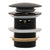 Dome Pop Short Bath Waste 40mm with Overflow and Pull-Out Basket, Matte Black