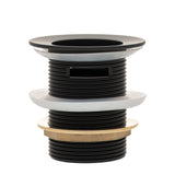 Dome Pop Short Bath Waste 40mm with Overflow and Pull-Out Basket, Matte Black