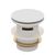 Dome Pop Short Bath Waste 40mm with Overflow and Pull-Out Basket, Matte White