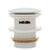 Dome Pop Short Bath Waste 40mm with Overflow and Pull-Out Basket, Matte White