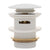 Dome Pop Short Bath Waste 40mm with Overflow and Pull-Out Basket, Matte White