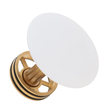 Dome Pop Short Bath Waste 40mm with Overflow and Pull-Out Basket, Matte White