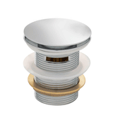 Dome Pop Short Bath Waste 40mm with Overflow and Pull-Out Basket, Polished Chrome