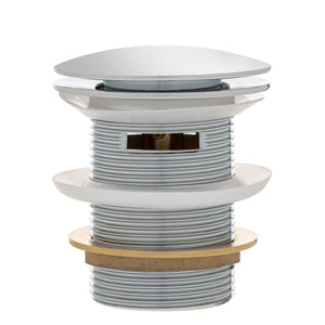 Dome Pop Short Bath Waste 40mm with Overflow and Pull-Out Basket, Polished Chrome