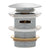 Dome Pop Short Bath Waste 40mm with Overflow and Pull-Out Basket, Polished Chrome