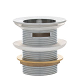 Dome Pop Short Bath Waste 40mm with Overflow and Pull-Out Basket, Polished Chrome