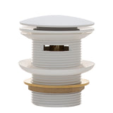 Dome Pop Short Bath Waste 40mm with Overflow and Pull-Out Basket, Gloss White