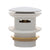 Dome Pop Short Bath Waste 40mm with Overflow and Pull-Out Basket, Gloss White