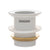 Dome Pop Short Bath Waste 40mm with Overflow and Pull-Out Basket, Gloss White