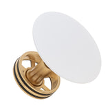 Dome Pop Short Bath Waste 40mm with Overflow and Pull-Out Basket, Gloss White