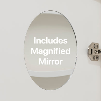 Retti Rectangular 1500mm x 750mm Mirrored Shaving Cabinet, Matte White