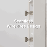 Arco Arch 400mm x 800mm Frontlit LED Mirrored Shaving Cabinet, Matte White