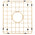 Retto II Stainless Steel Sink Grid 350 x 400mm with Centre Waste Hole, Brushed Brass Gold