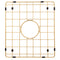 Retto II Stainless Steel Sink Grid 350 x 400mm with Centre Waste Hole, Brushed Brass Gold
