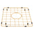 Retto II Stainless Steel Sink Grid 350 x 400mm with Centre Waste Hole, Brushed Brass Gold