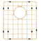 Retto II Stainless Steel Sink Grid 350 x 400mm with Rear Waste Hole, Brushed Brass Gold