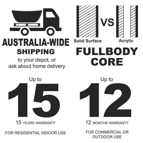 Byron Egg Freestanding Stone Bath 5 sizes from 1300mm to 1700mm Matte