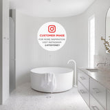 Sunshine Groove 1500mm Fluted Round Freestanding Bath, Matte White