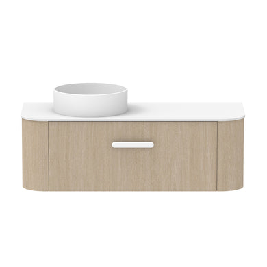 ADP Surry Wall Hung 1200mm Single Left Offset Bowl Vanity Cabinet