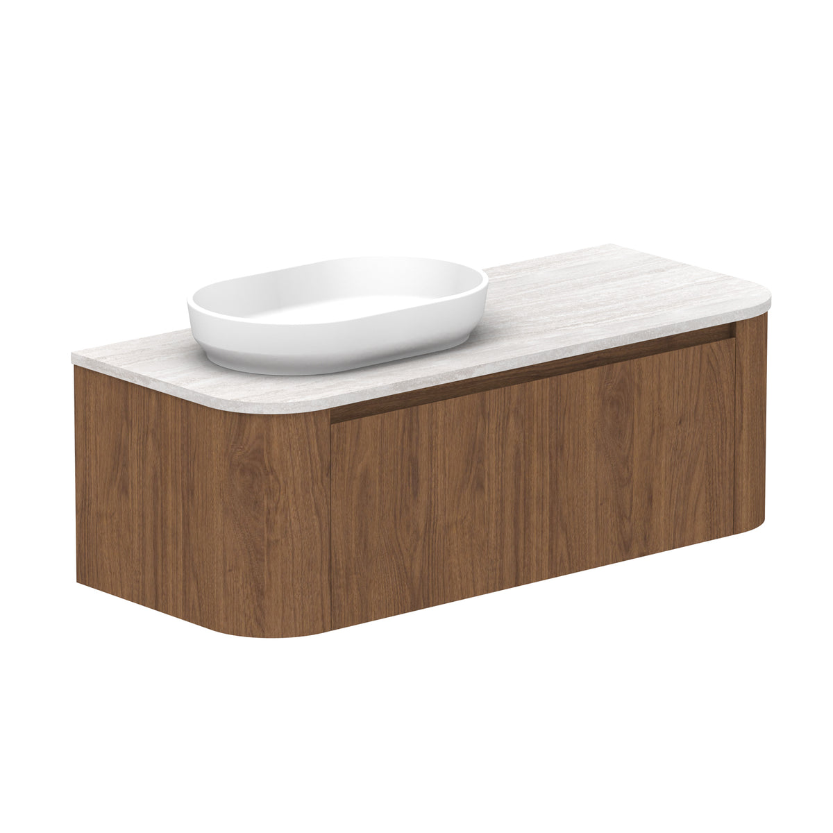 ADP Surry Wall Hung 1200mm Single Left Offset Bowl Vanity Cabinet