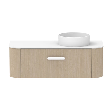 ADP Surry Wall Hung 1200mm Single Right Offset Bowl Vanity Cabinet