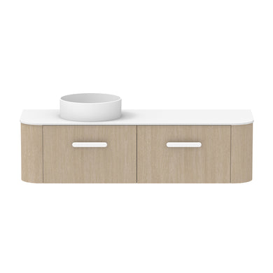 ADP Surry Wall Hung 1500mm Single Left Offset Bowl Vanity Cabinet