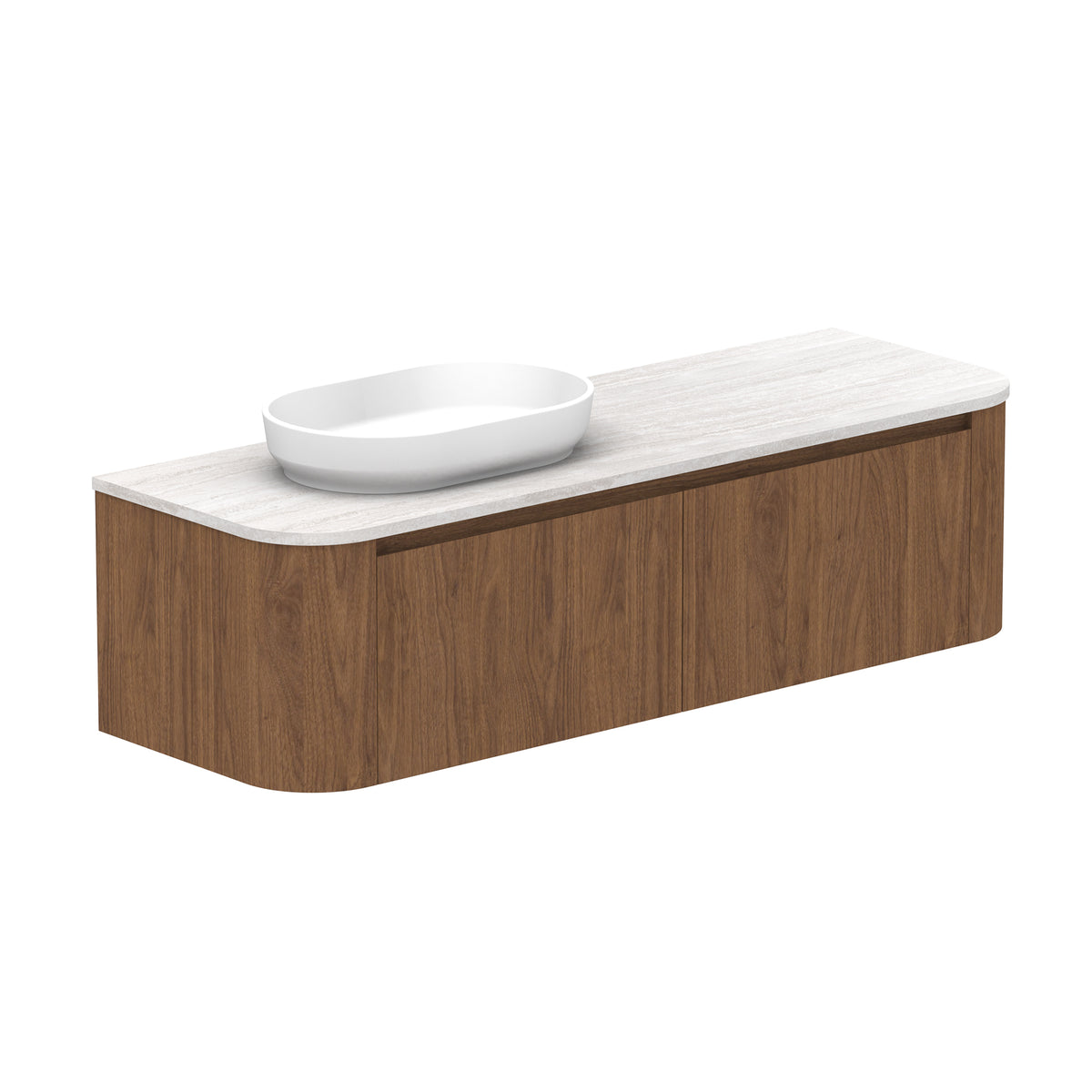 ADP Surry Wall Hung 1500mm Single Left Offset Bowl Vanity Cabinet