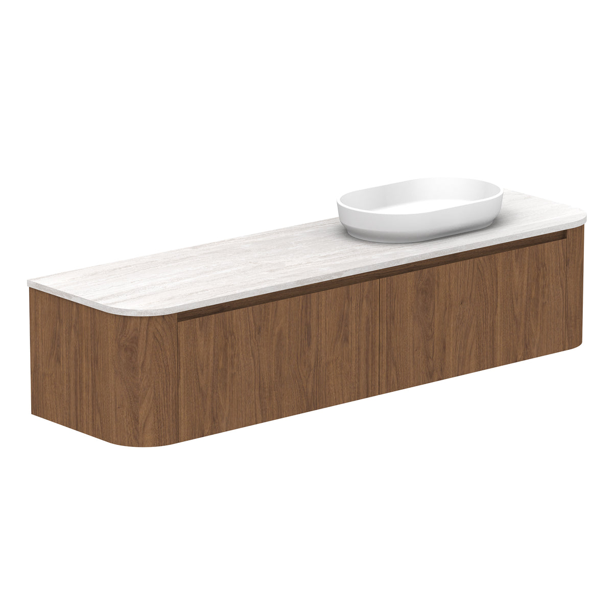ADP Surry Wall Hung 1800mm Single Right Offset Bowl Vanity Cabinet