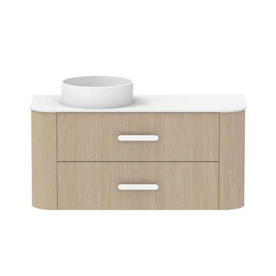 ADP Thea Wall Hung 1200mm Single Left Offset Bowl Vanity Cabinet