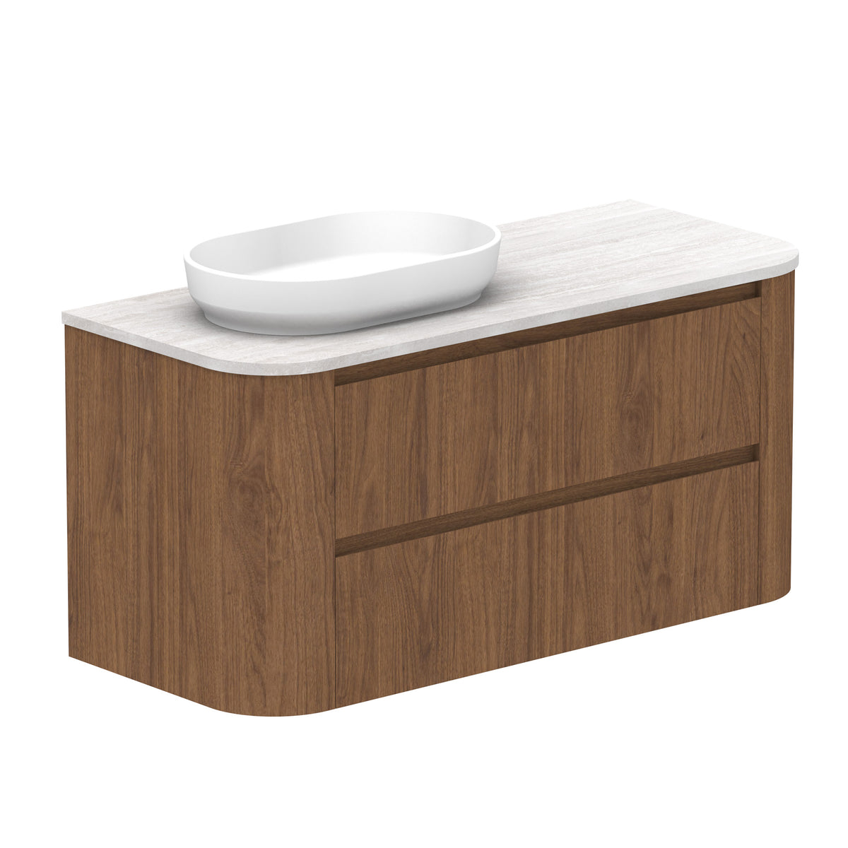ADP Thea Wall Hung 1200mm Single Left Offset Bowl Vanity Cabinet