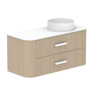 ADP Thea Wall Hung 1200mm Single Right Offset Bowl Vanity Cabinet