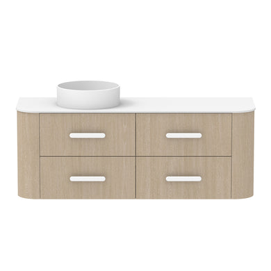ADP Thea Wall Hung 1500mm Single Left Offset Bowl Vanity Cabinet