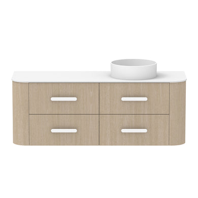 ADP Thea Wall Hung 1500mm Single Right Offset Bowl Vanity Cabinet