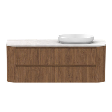 ADP Thea Wall Hung 1500mm Single Right Offset Bowl Vanity Cabinet