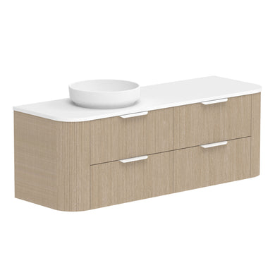 ADP Thirroul Wall Hung 1500mm Single Left Offset Bowl Vanity Cabinet