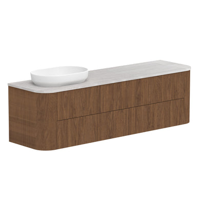 ADP Thirroul Wall Hung 1800mm Single Left Offset Bowl Vanity Cabinet