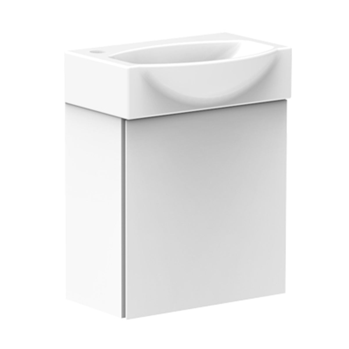 ADP Tiny Semi-Recessed Wall Hung 405mm Single Bowl Vanity Cabinet