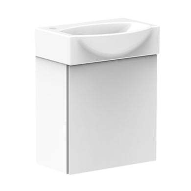 ADP Tiny Semi-Recessed Wall Hung 405mm Single Bowl Vanity Cabinet