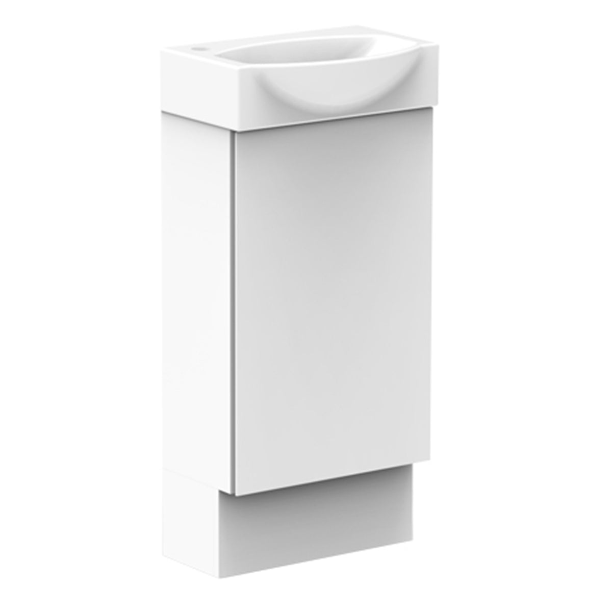 ADP Tiny Semi-Recessed Floor Mount 405mm Single Bowl Vanity Cabinet