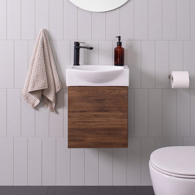 ADP Tiny Semi-Recessed Wall Hung 405mm Single Bowl Vanity Cabinet