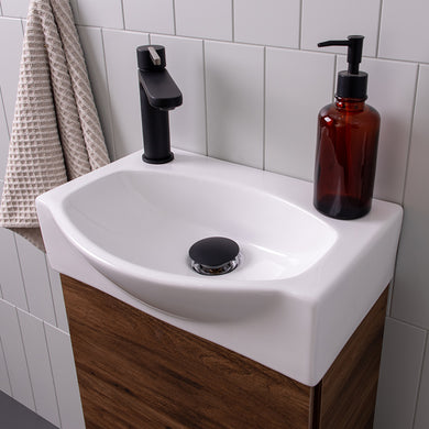 ADP Tiny Semi-Recessed Wall Hung 405mm Single Bowl Vanity Cabinet