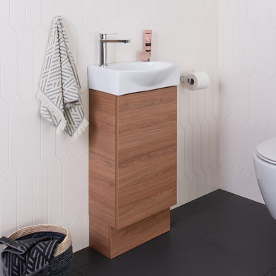 ADP Tiny Semi-Recessed Floor Mount 405mm Single Bowl Vanity Cabinet