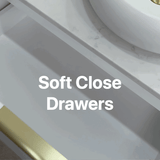 *Clearance* Tura Smooth Ensuite 750mm Curved Wall Hung Vanity Cabinet, Matte White